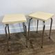 Pair of vintage stools, white formica and chrome
