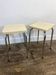 Pair of vintage stools, white formica and chrome
