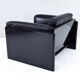 Black Leather Simone Armchair by Ufficio Progetti Gavina for Simon International