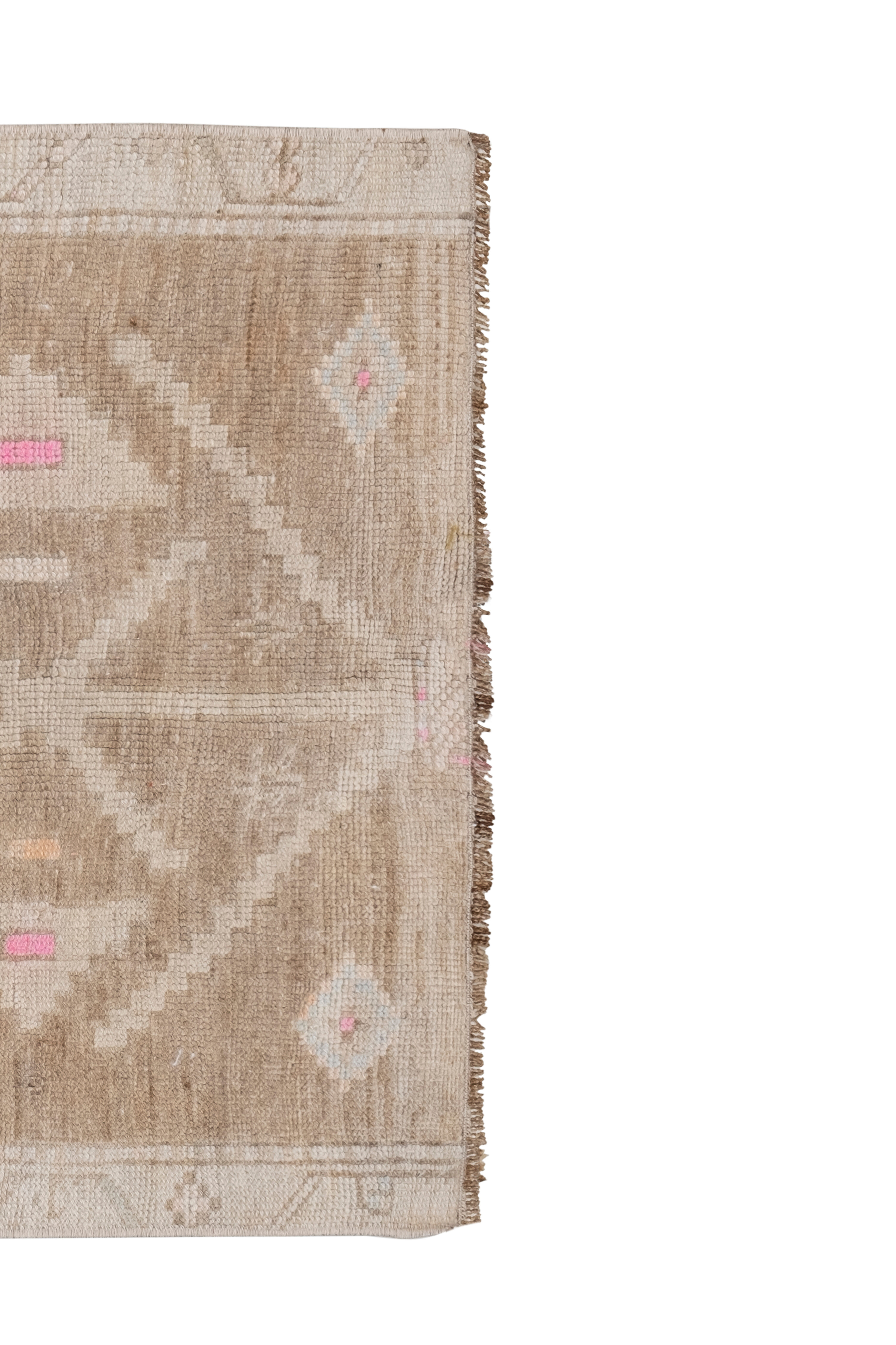 Soft Color Turkish Antique Small Handmade Traditional Door Mat Small Rug