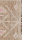 Soft Color Turkish Antique Small Handmade Traditional Door Mat Small Rug