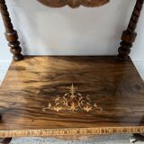 Napoleon III display stand in marquetry mahogany, 19th century.
