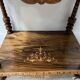 Napoleon III display stand in marquetry mahogany, 19th century.