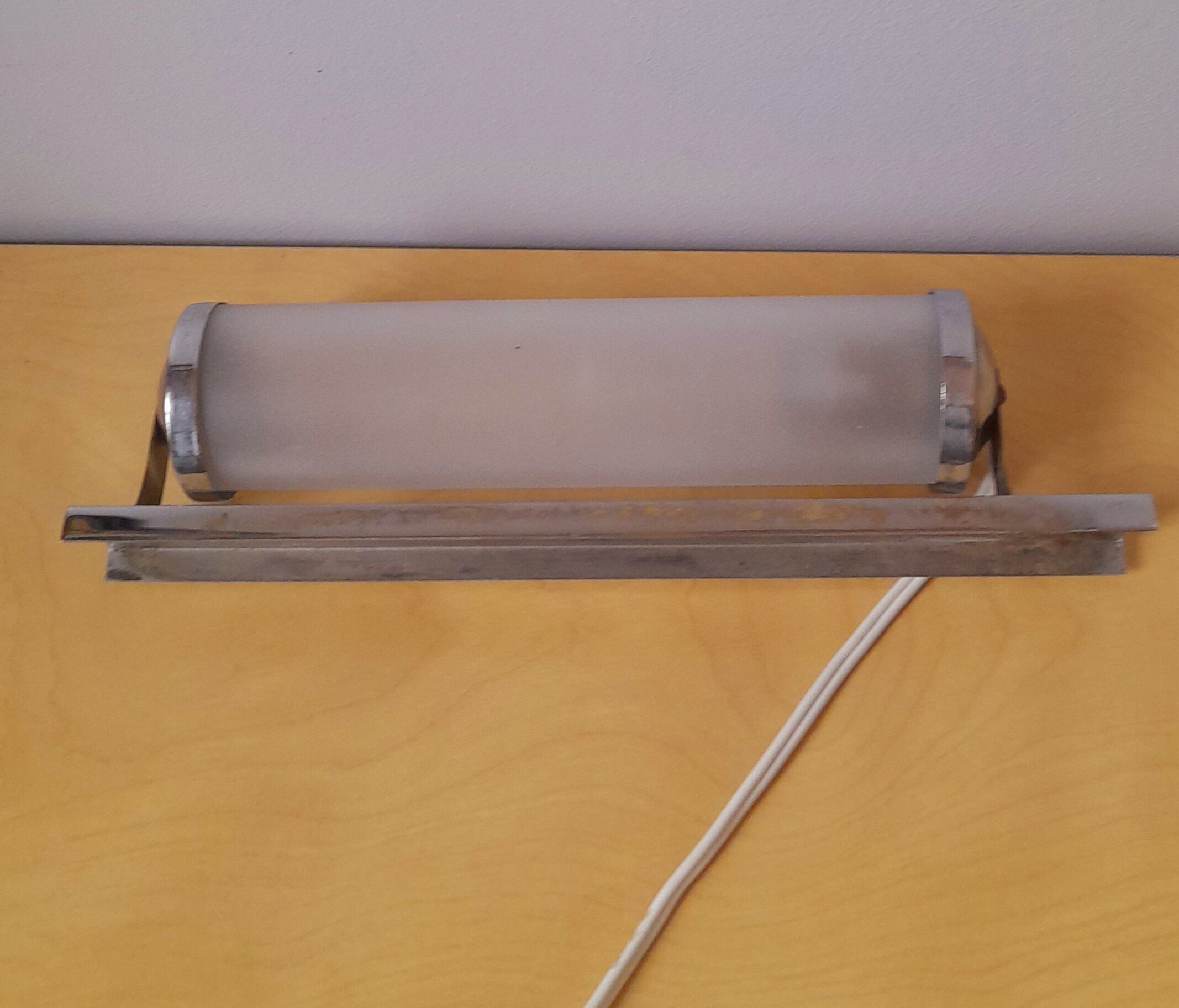 Art deco frosted glass wall lamp 1930