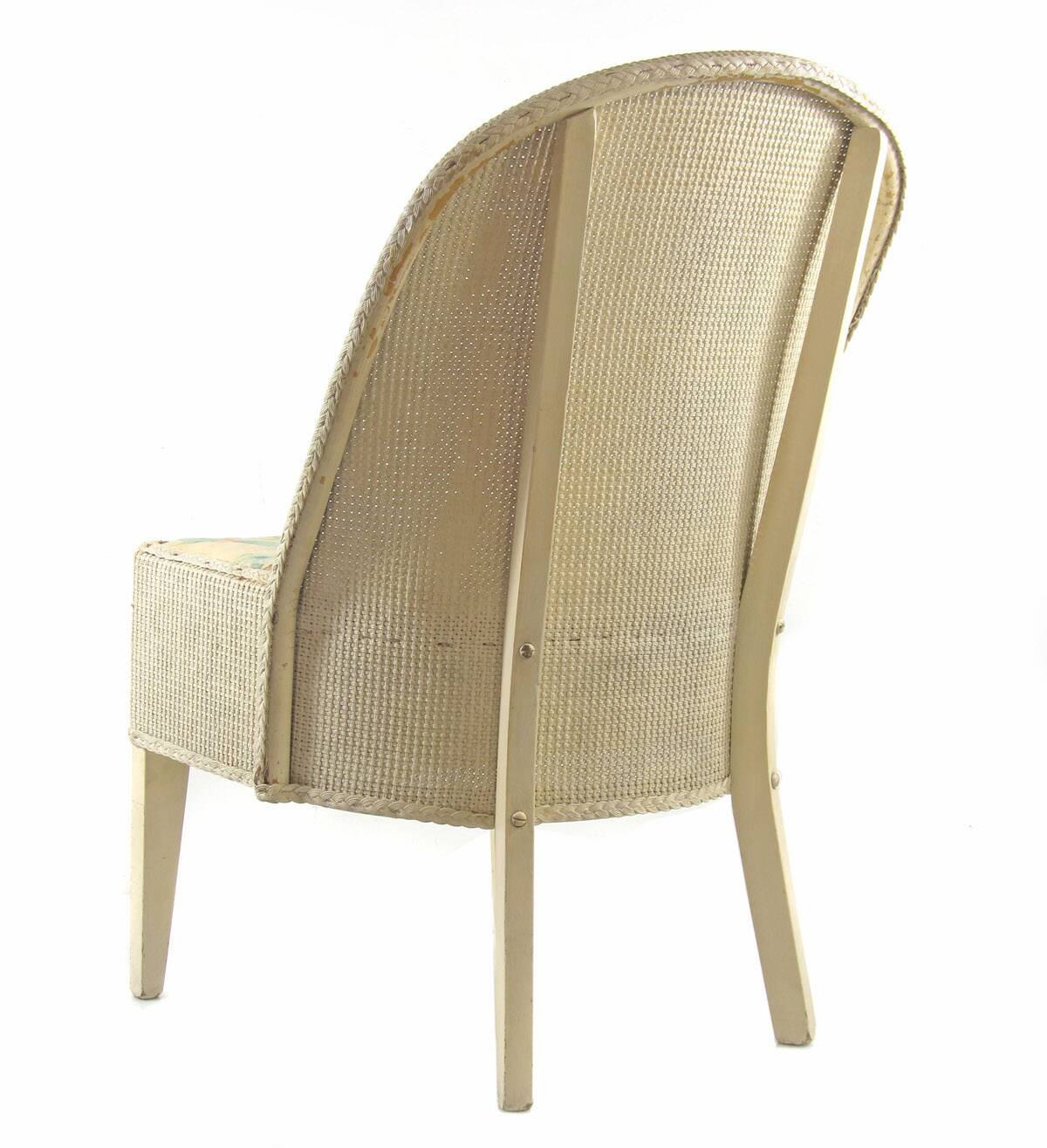 Lloyd Loom Studio style chair with drawer