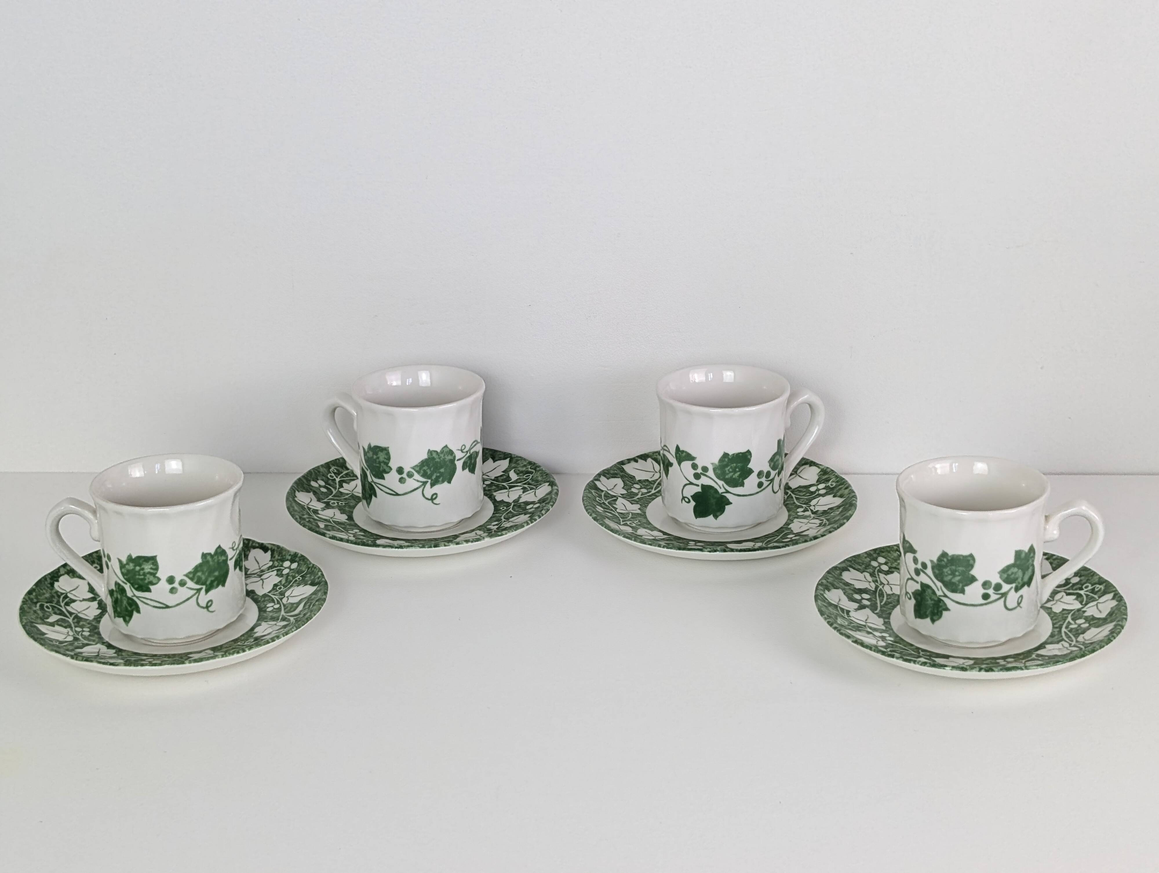 4 Churchill England coffee cups