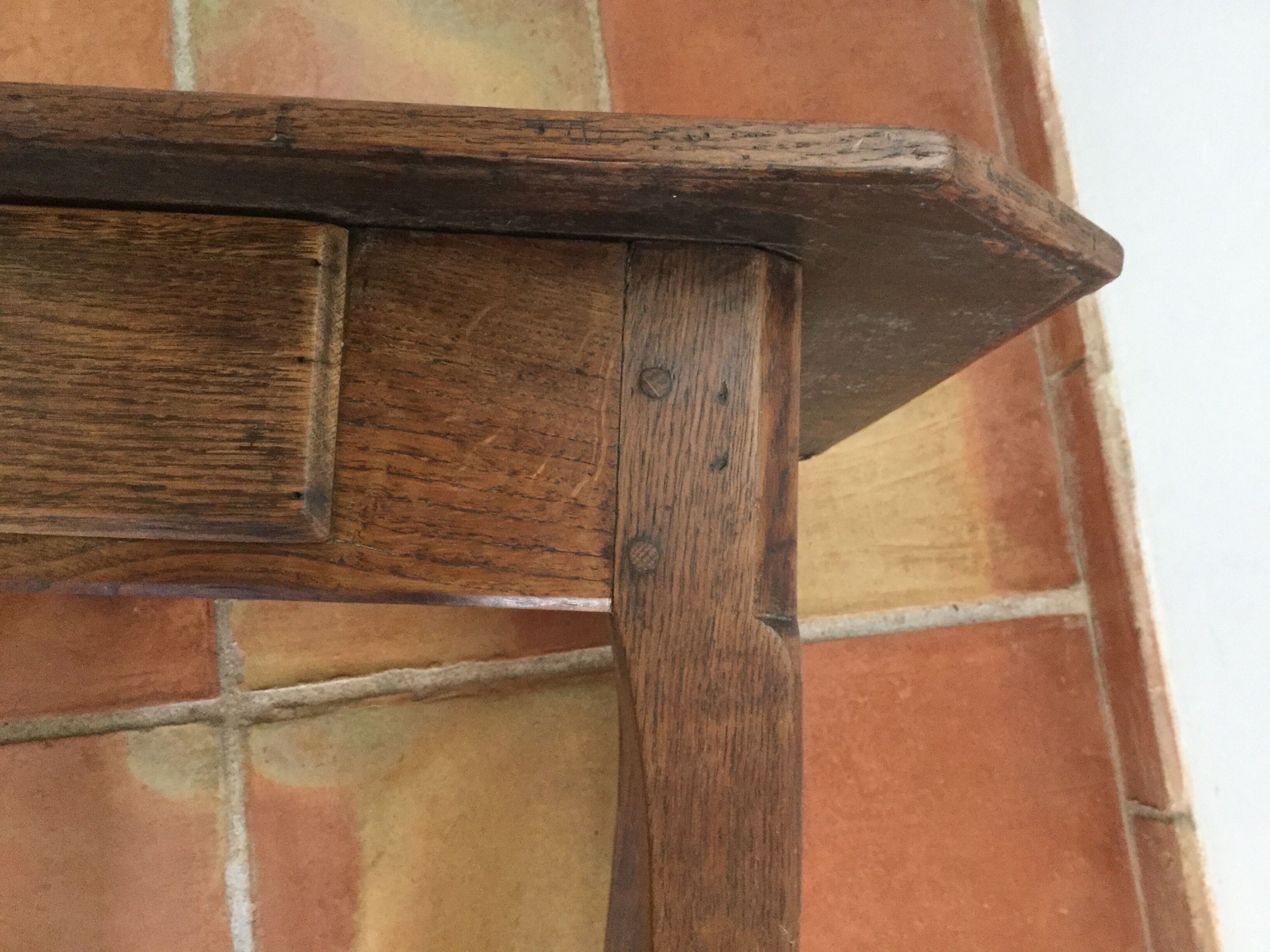 Flat desk in Louis XV style oak, early XXth