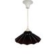 Vrieland Design – enamel – metal – scalloped edge – red/brown – 1970s