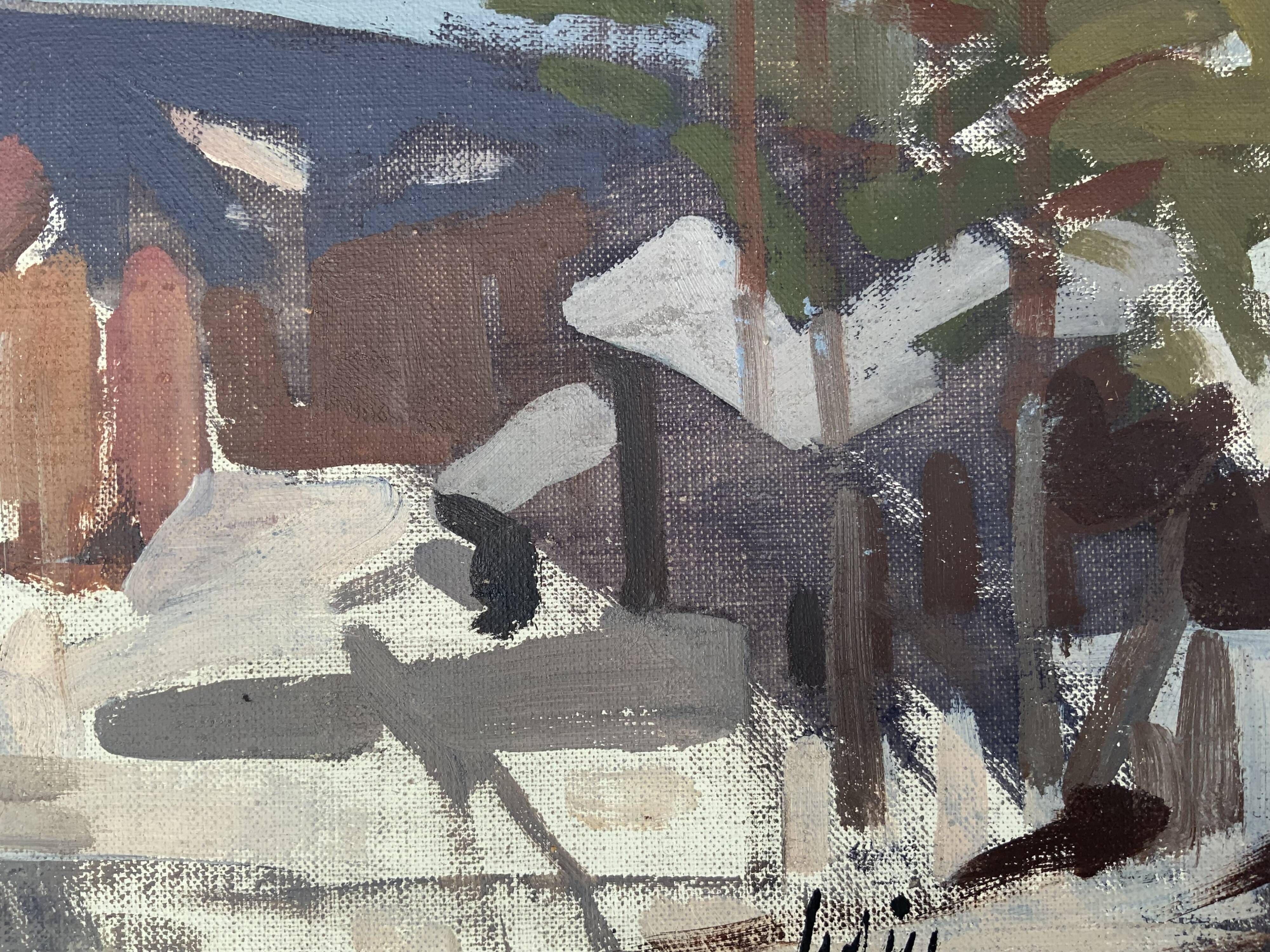 Oil on canvas by Bjorn Julin 1950s