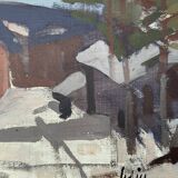 Oil on canvas by Bjorn Julin 1950s