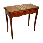 Table de jeux acajou style Louis XV