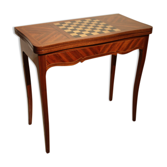Mahogany game table in the Louis XV style