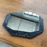 Black art deco mirror 65x46cm