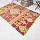 4x7 Red Green Turkish Vintage Kilim Rug 135x210Cm SK 2239