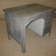 Desk painted in patinated grey and matte varnish circa 1940