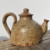 Breton stoneware teapot / vintage glazed ceramic pottery