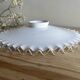 Vintage white serrated opaline pendant light