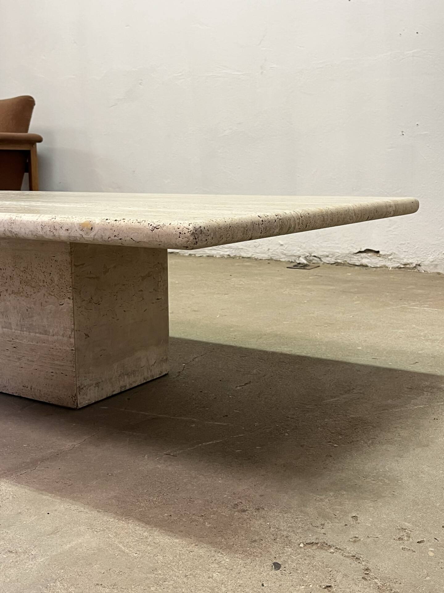 1970s travertine coffee table