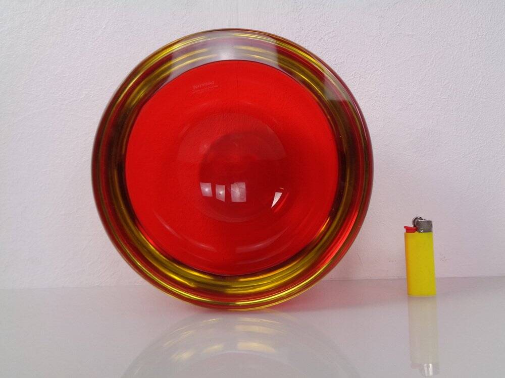 Large Formia Murano Glass Bowl by Mian Giulano, Italy, 1960s