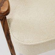 Vintage Lounge Chair Oak Wood and Bouclè Fabric Scandinavian Design