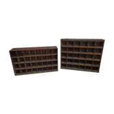 Duo of trade furniture sorting of the post shelf storage