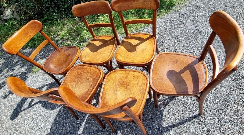 6 chairs bistro Horgen-Glarus Swiss 30s