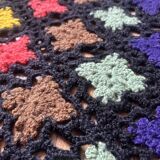 Multicoloured vintage crochet blanket