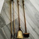 Brass fireplace set