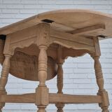 1970s, Danish foldable side table, solid oak wood, original condition.