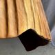 Large suspension or lampshade in organic natural teak, tubular H40 D30.