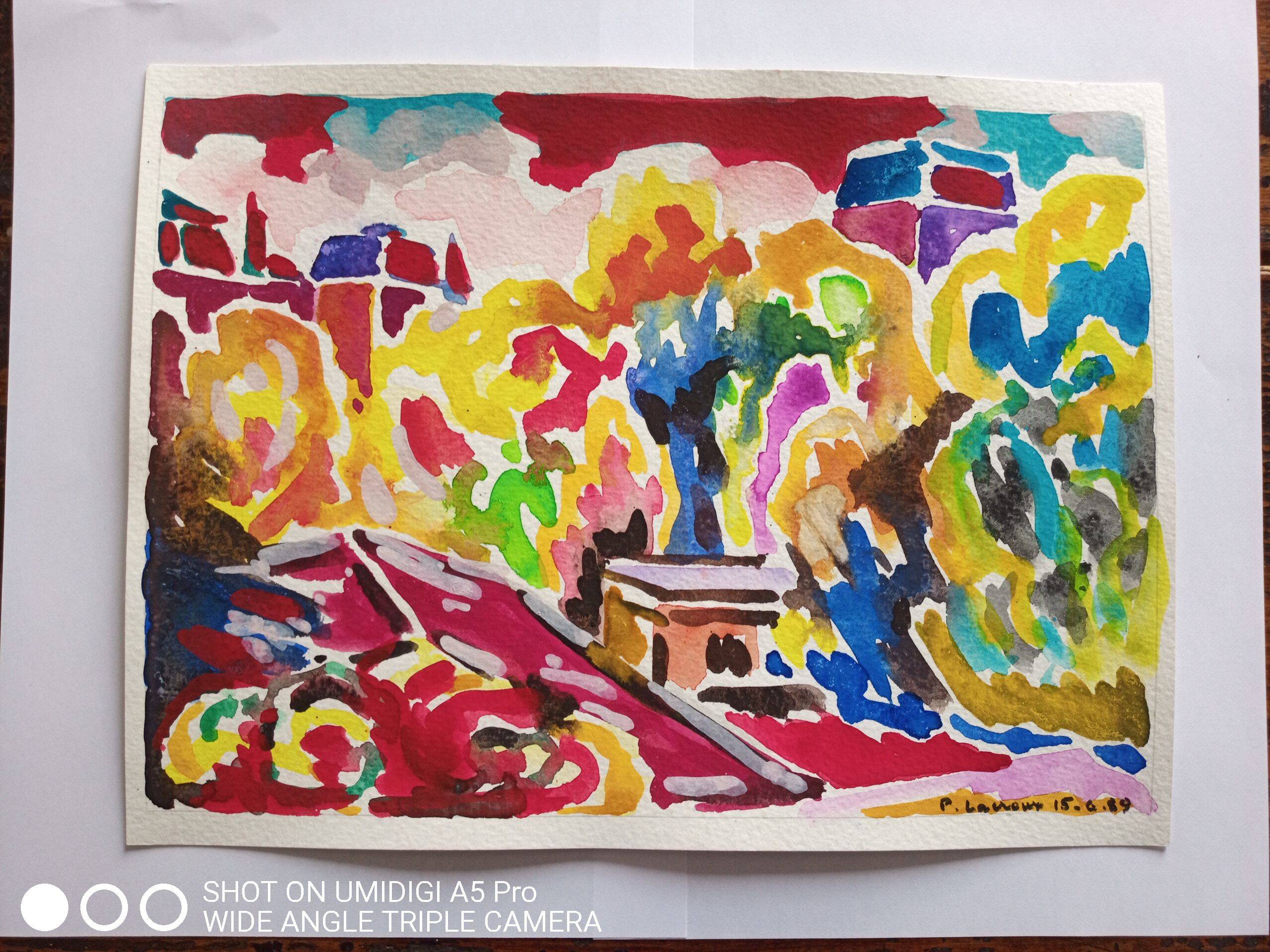 Pierre Lacroux (1909-1993) Gouache on paper 24 x 32 cm - from 1989 - (295)