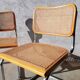 Pair of Cesca B32 chrome and cane chairs Designer Marcel Breuer