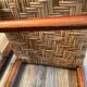 Paire de chaises enfant vintage en bois et rotin