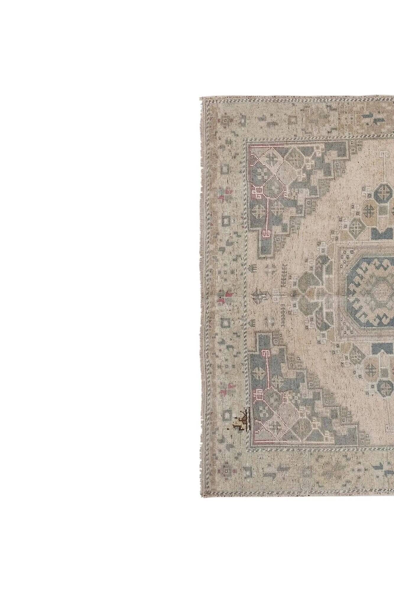 Vintage Turkish hallway rug 141x263 cm