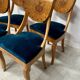 Set of four 20th-century Charles X style maple wood chairs