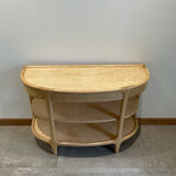 Contemporary console in ash wood.