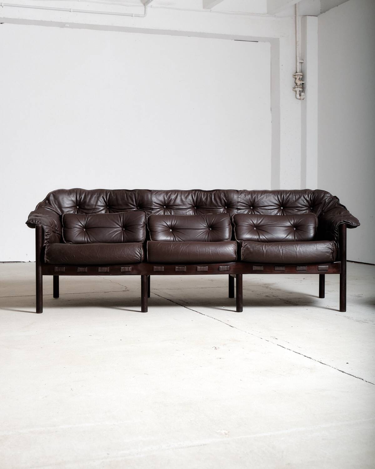 Canapé en cuir par Arne Norell pour Coja, Suède, années 1970