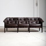 Canapé en cuir par Arne Norell pour Coja, Suède, années 1970