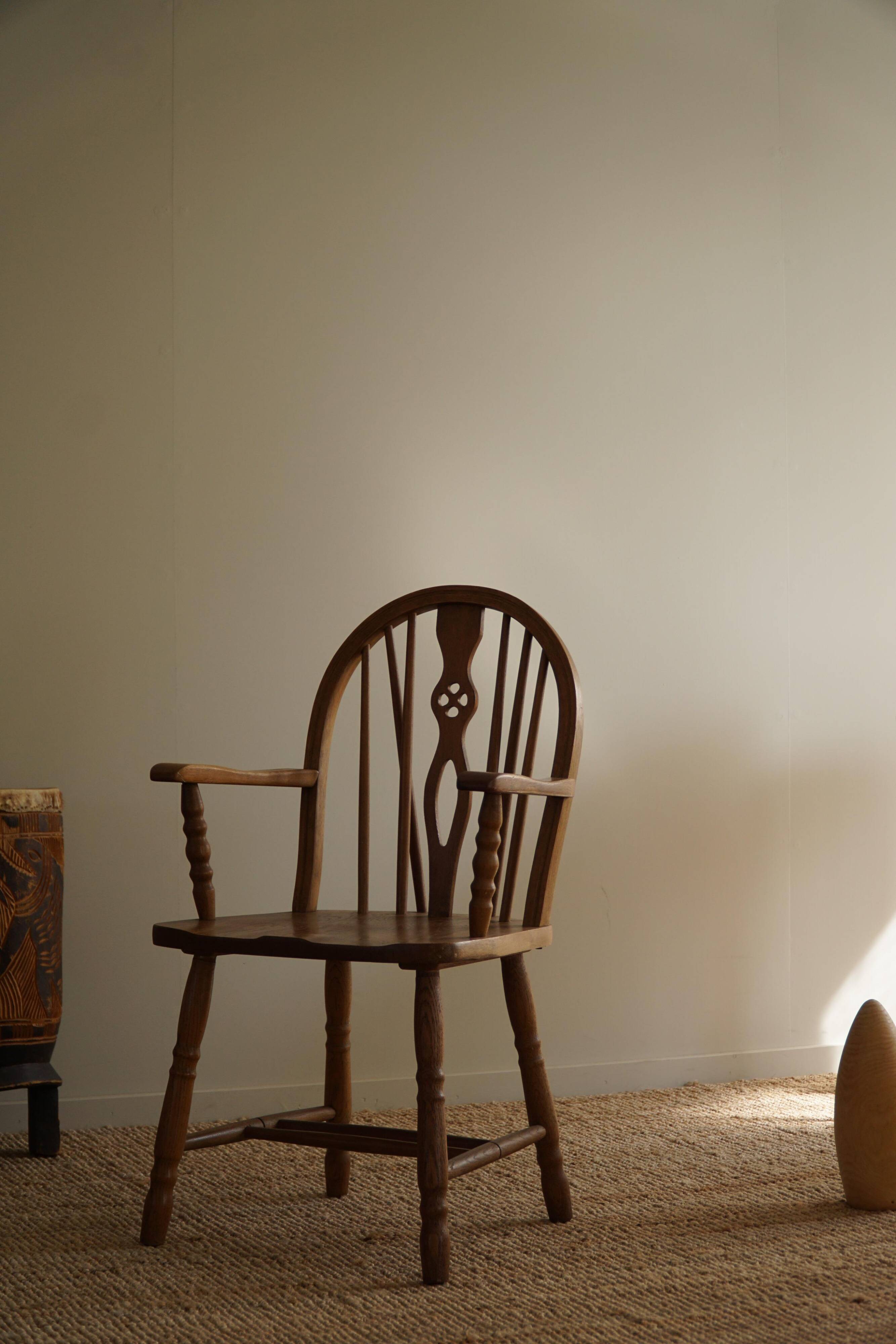 Windsor chair in oak, Edwardian style, 19th century
