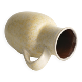 Mid-Century Modern Grey & Yellow Stoneware Vase with Handle by Strehla, Germany