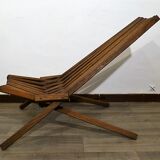 Scandinavian teak folding armchair Denmark 1960