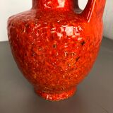 Set of 2 Multi-Color Fat Lava Op Art Pottery Vase Made Bay Ceramics, Germany