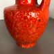 Set of 2 Multi-Color Fat Lava Op Art Pottery Vase Made Bay Ceramics, Germany