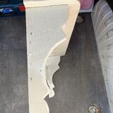 Wall shelf in patinated solid wood