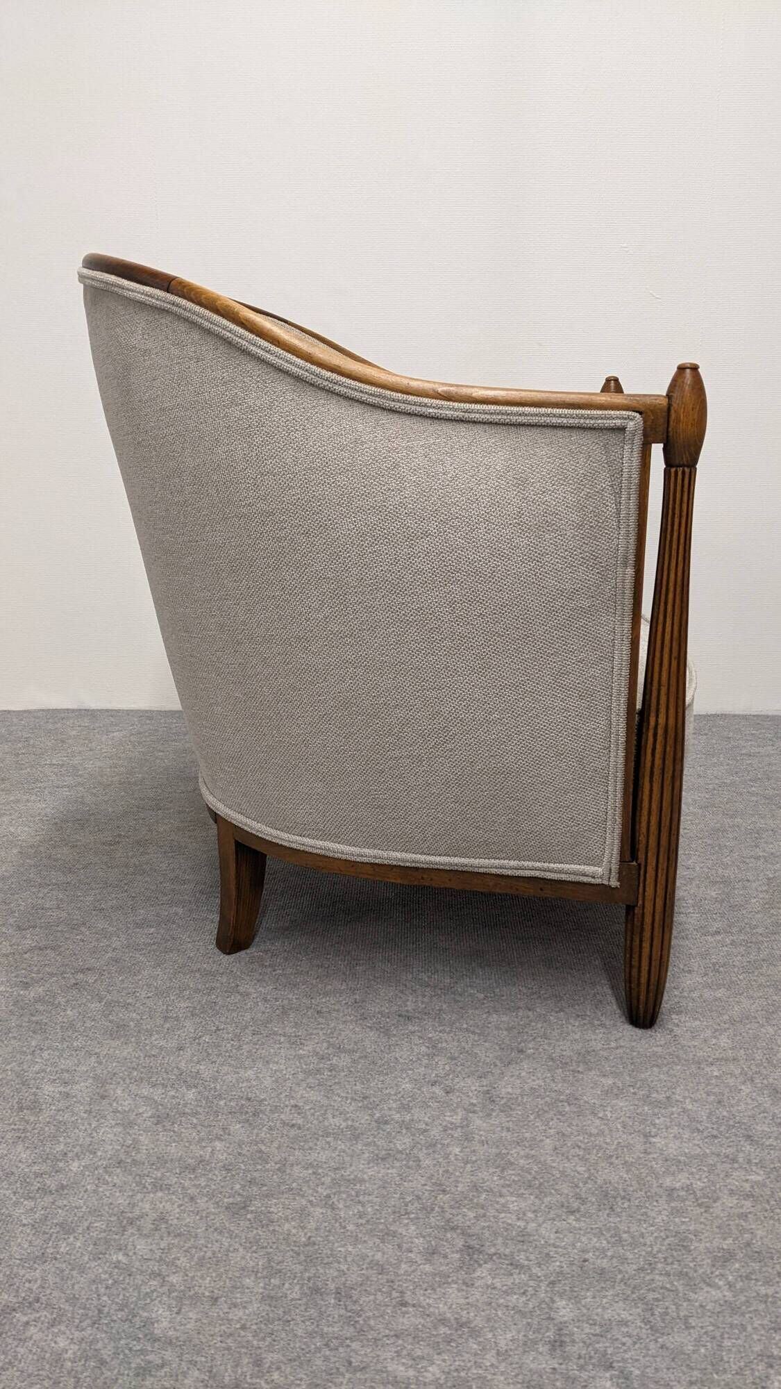 Pair of Art Deco gondola armchairs, France circa 1920
