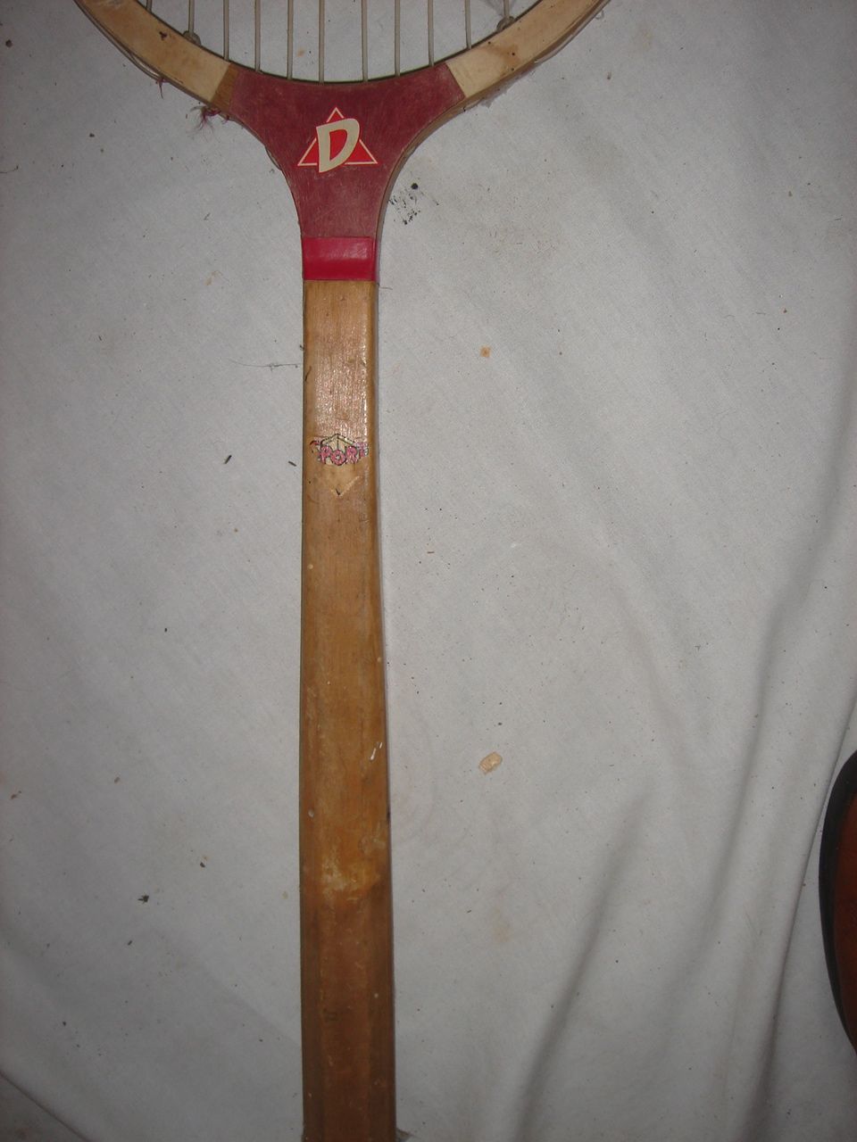 Old wooden donnay  sport tennis racket 1950