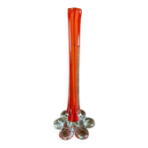 Orange blown glass vase