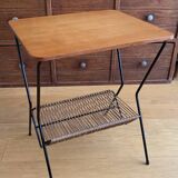 Vintage magazine rack side table