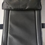 Black leather armchair by Åke Fribytter for Nelo möbel from the 70s