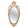 Miroir mural vintage style milieu du siècle avec décor fleurs en plâtre